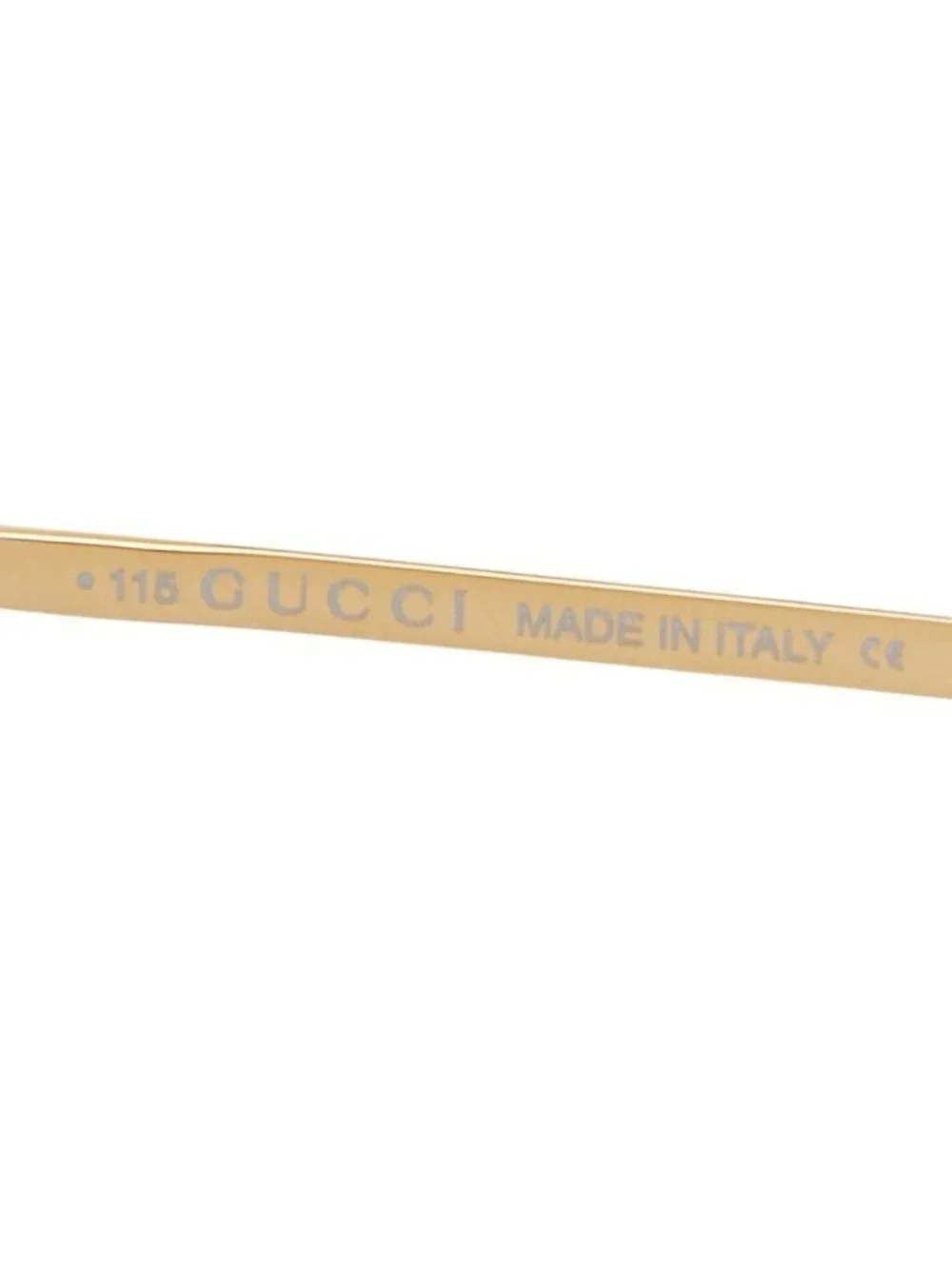Gucci Sunglasses Eyewear S Clear Brown Gold Acetate Plated